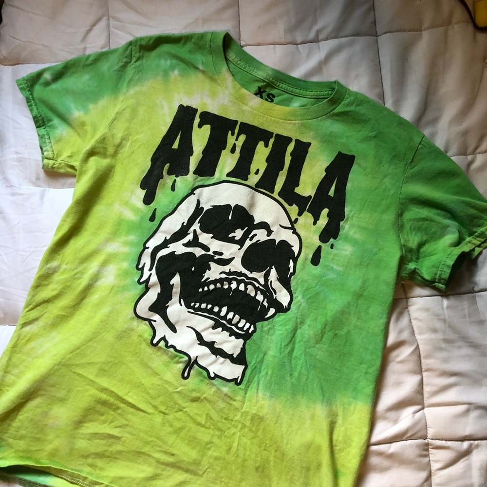 Attila TieDye Yellow/Green Band Tee